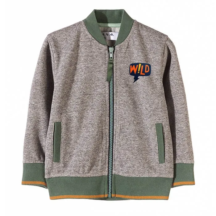 5.10.15 Textured Grey Wild Elbow Patch Zipper 681