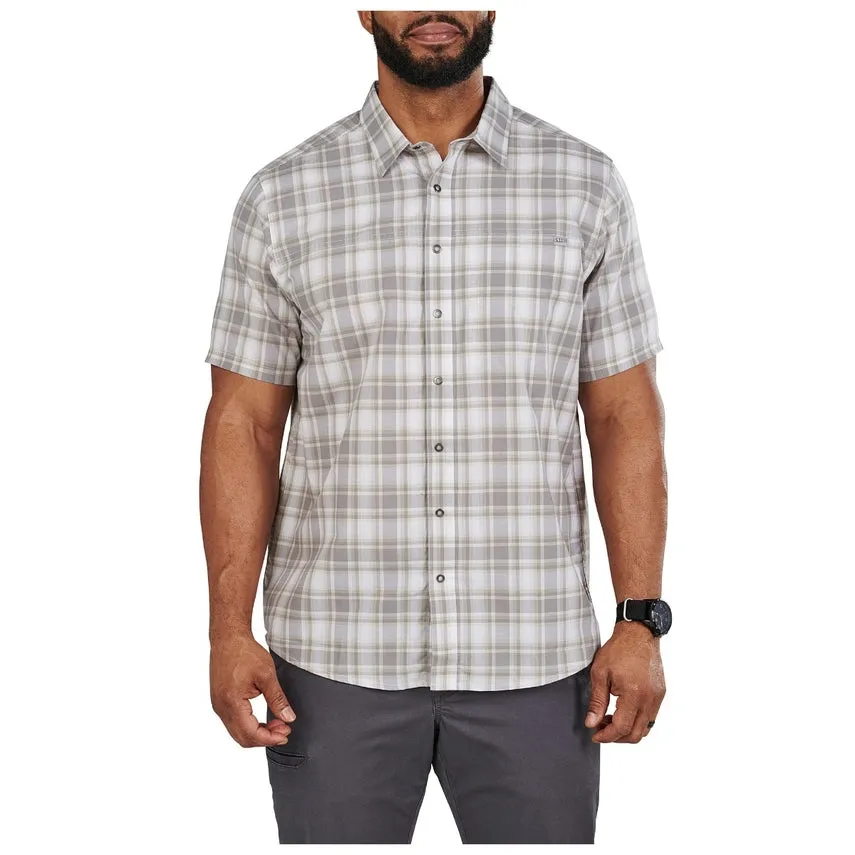 5.11 Mens Wyatt Plaid Short Sleeve Button Down Shirt