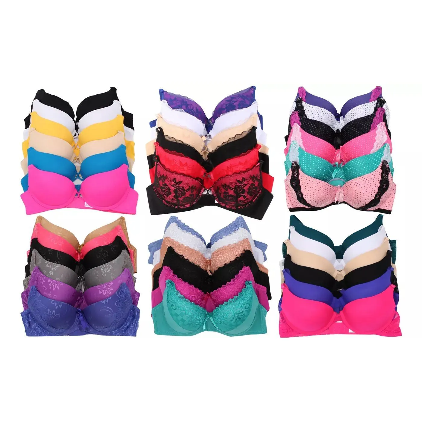 6-Pack: Women's Bra Mystery Deal in A to DD Cups