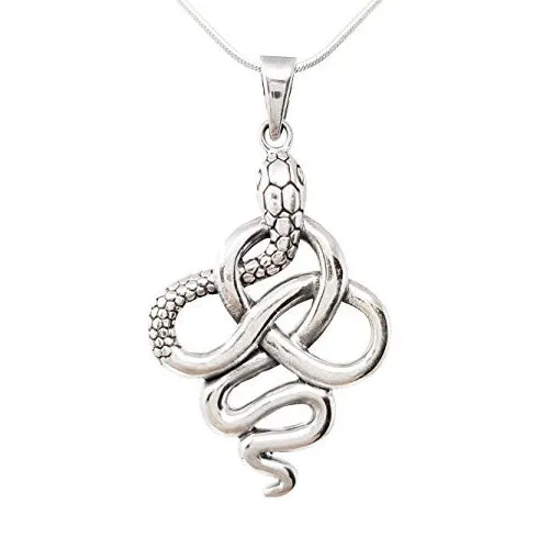 925 Sterling Silver Snake Pendant For Women