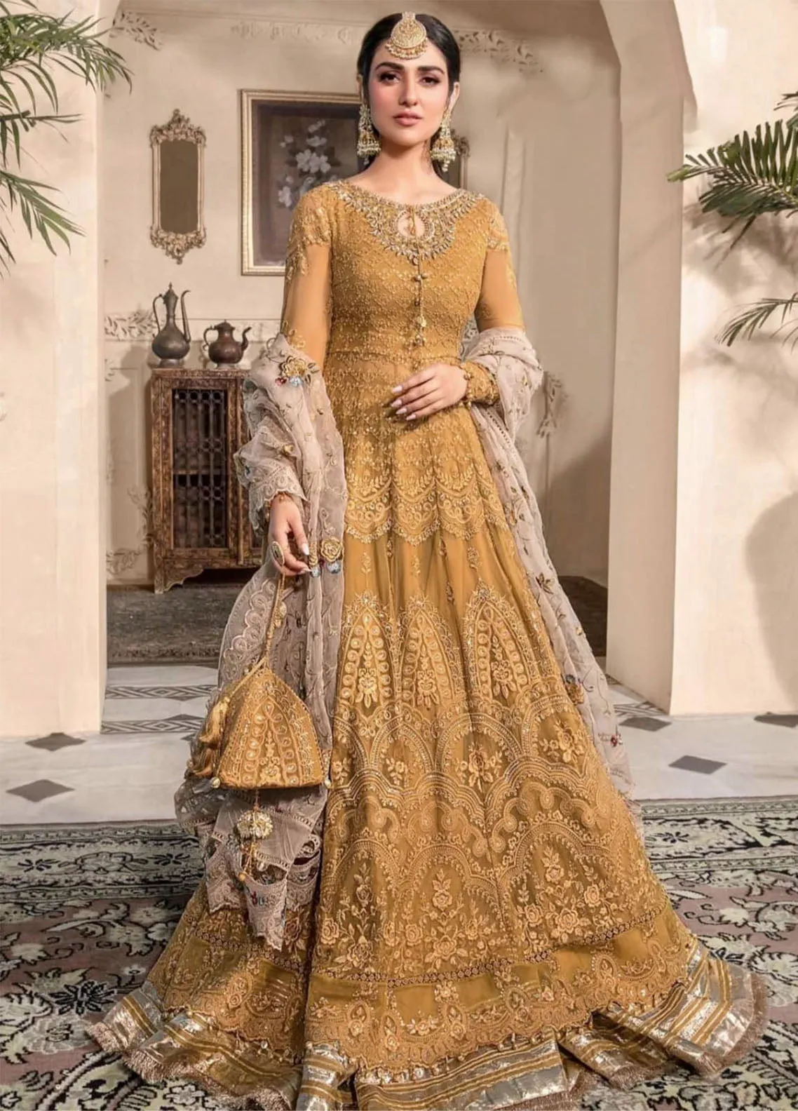 Affordable Wear By Schick Embroidered Organza Adda Takai Handwork 3 Piece Unstitched Suit SDH24AW D-02