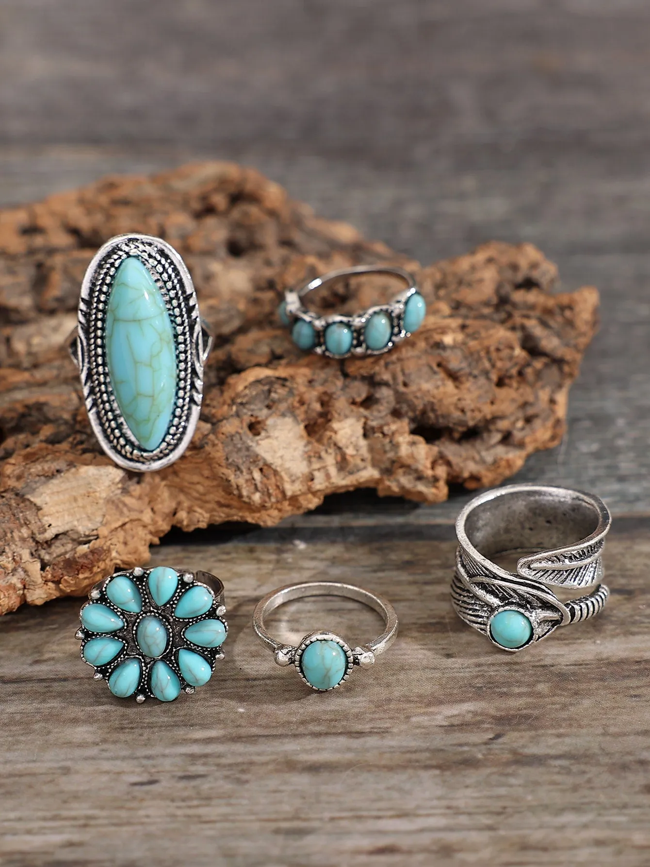 Amy Fashion - 5pcs Vintage & Fashionable & Exquisite Bohemian Ring