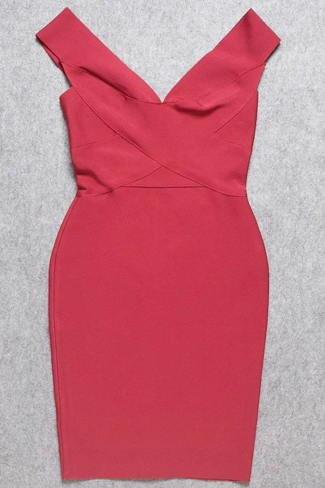 Ash Bandage Dress - Red Wine