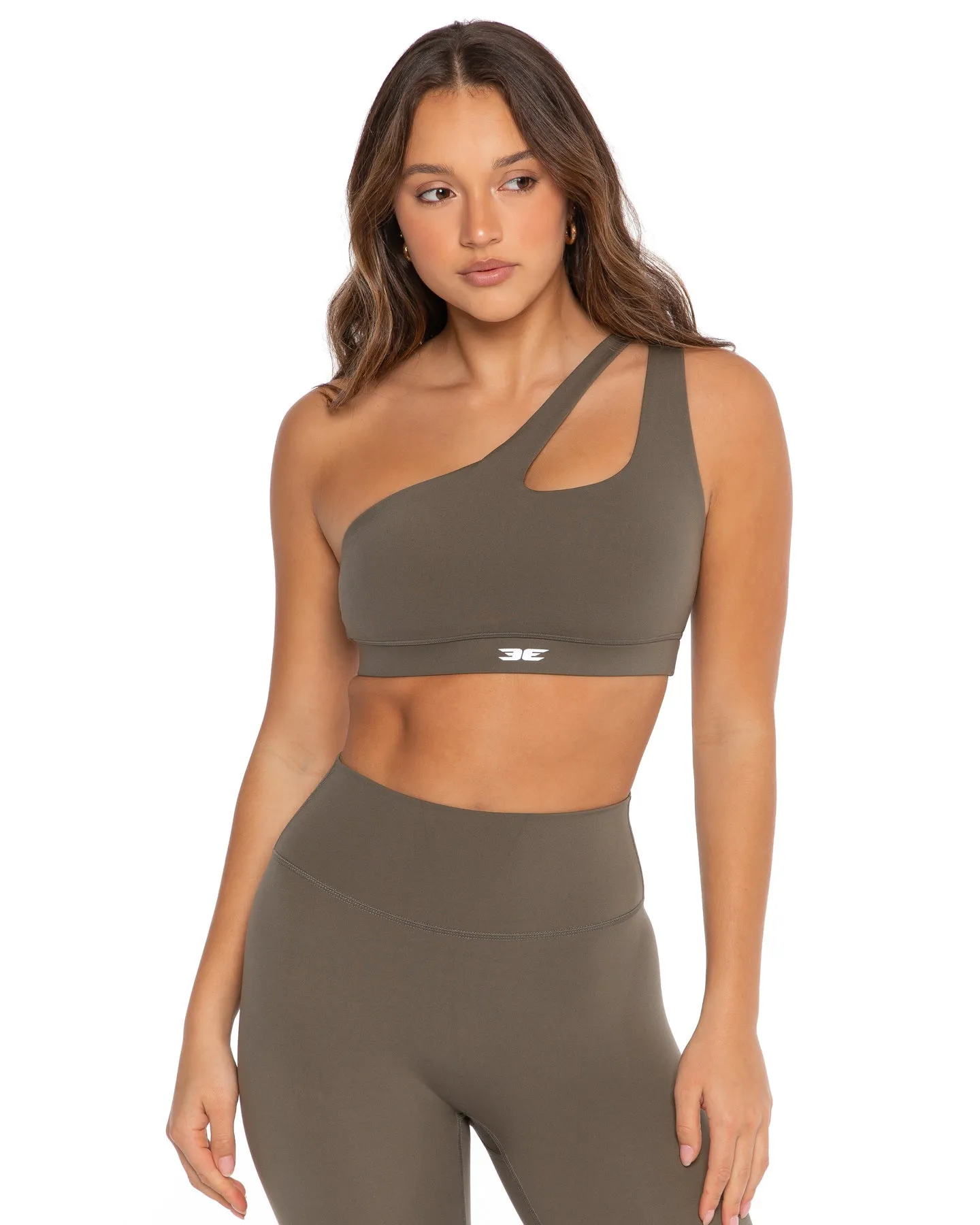 Asymmetric Bra - Dusty Khaki