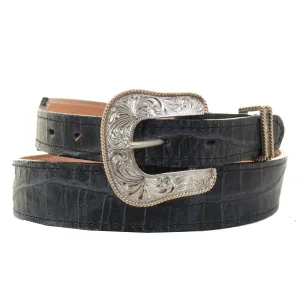 B1102 - Black Tail Gator Print Belt