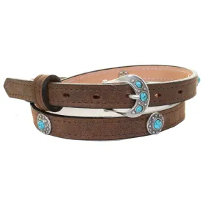 B941 - Brown Turquoise Concho Belt