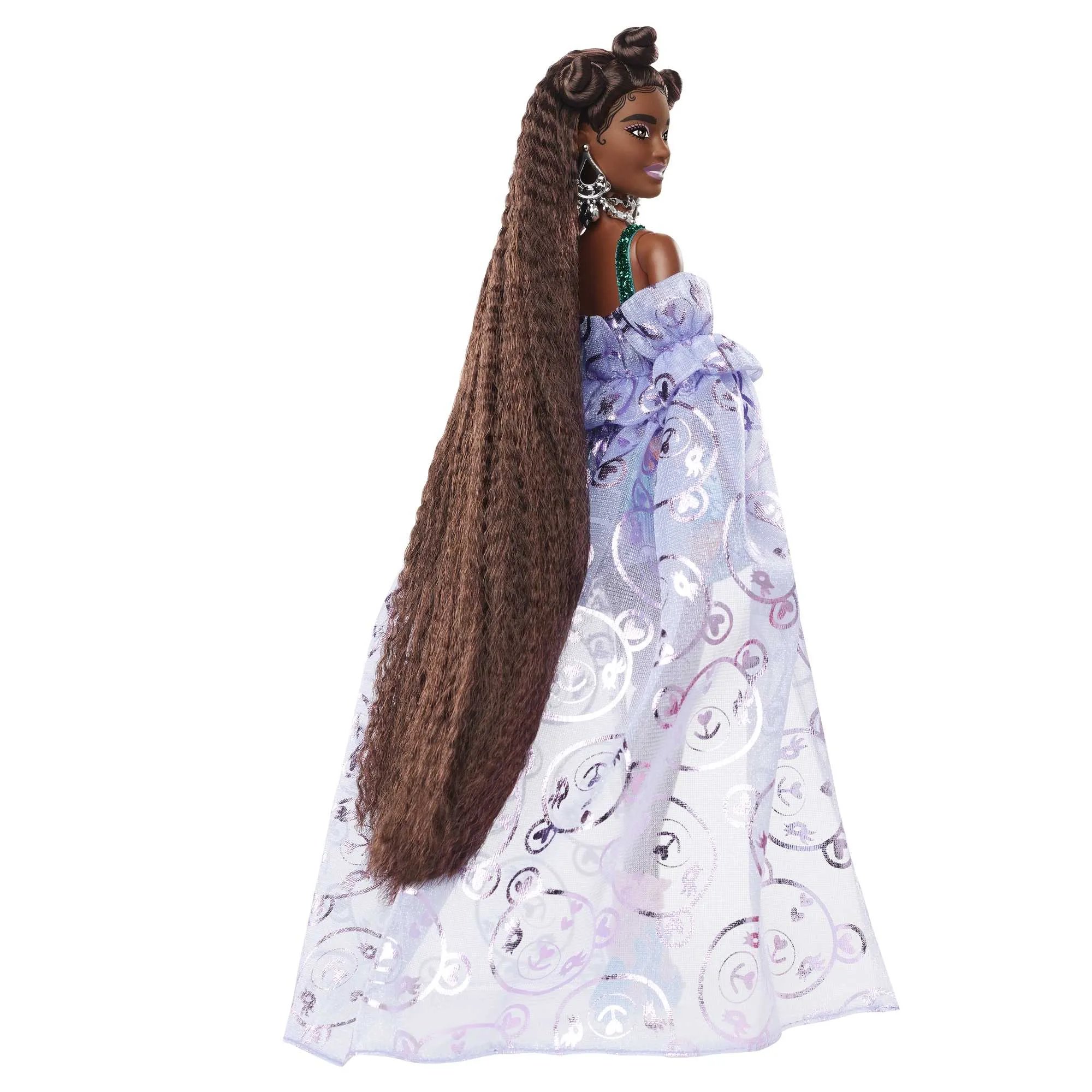 Barbie Extra Fancy Doll in Teddy-Print Gown With Pet, 3 Year Olds & Up