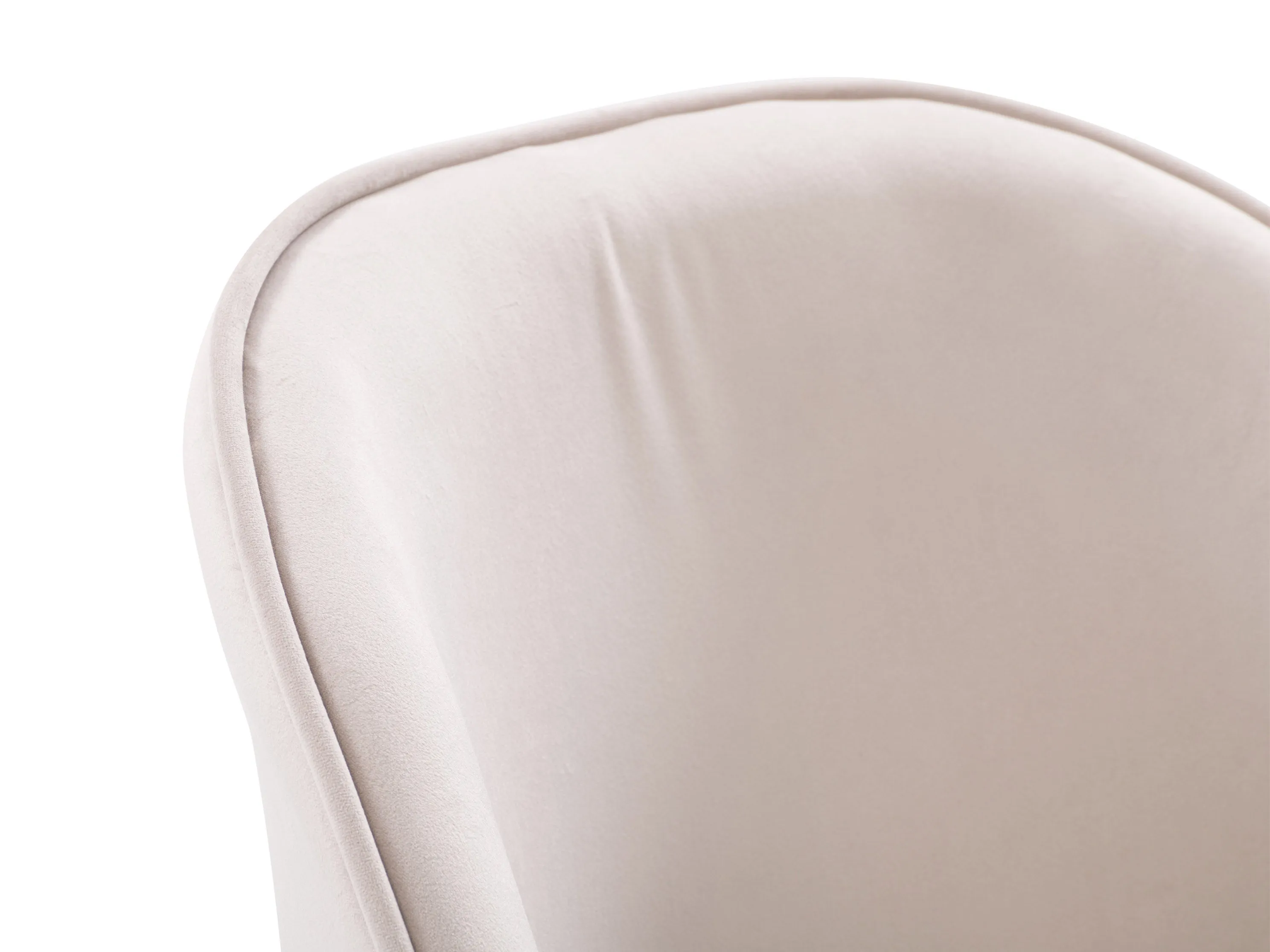 Beige Velvet Side Chair