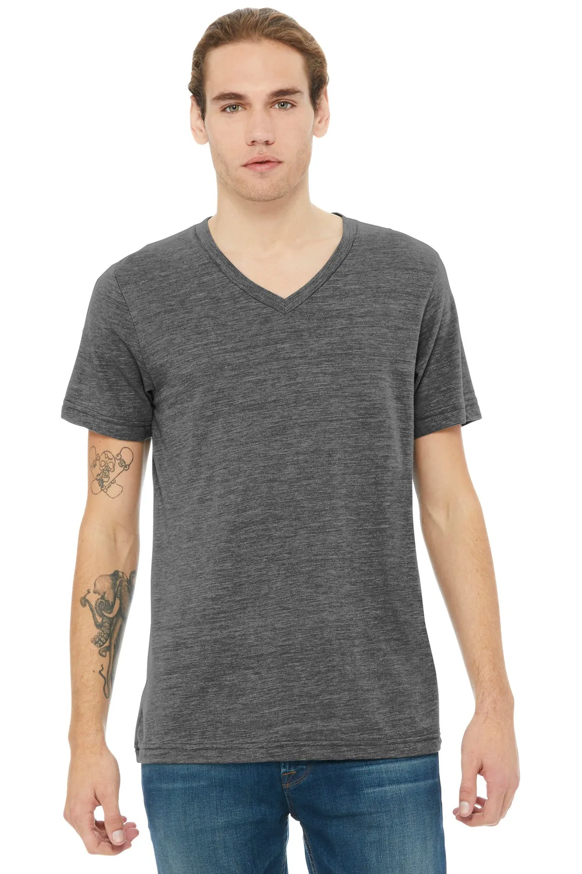 BELLA CANVAS® Unisex Textured Jersey V-Neck Tee BC3655