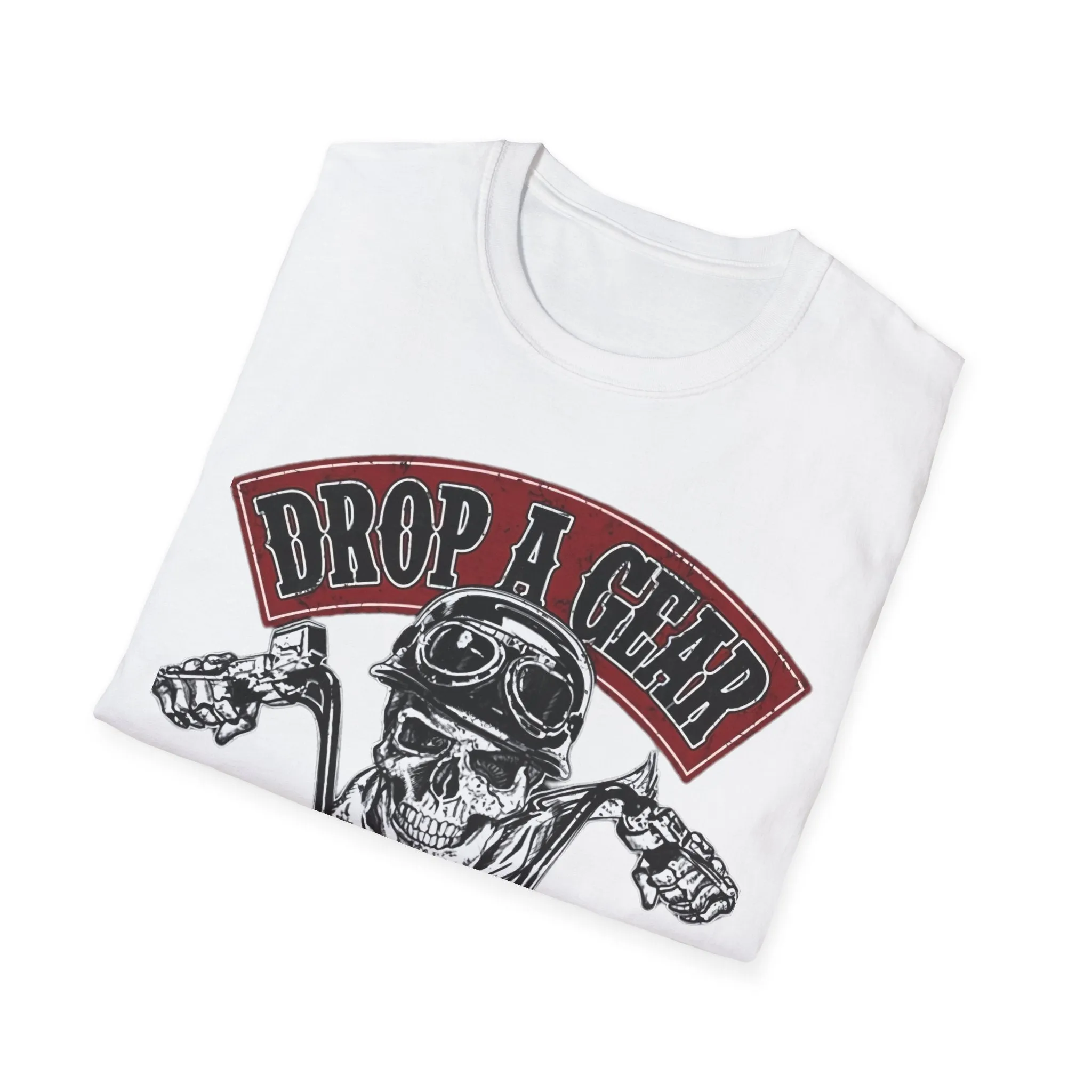 Biker T Shirt  Ring Spun Cotton Drop A Gear