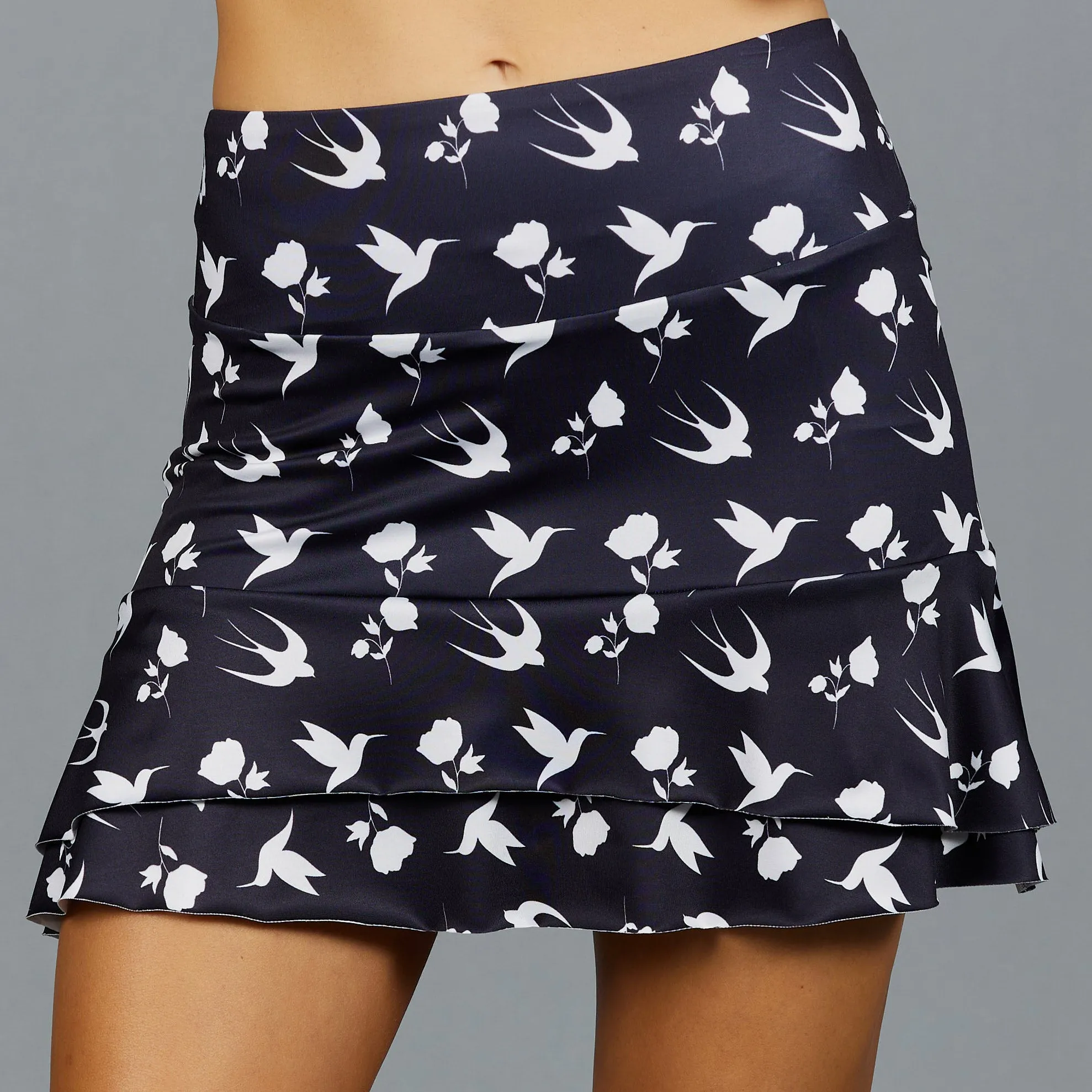 Bird Mid Print Skort