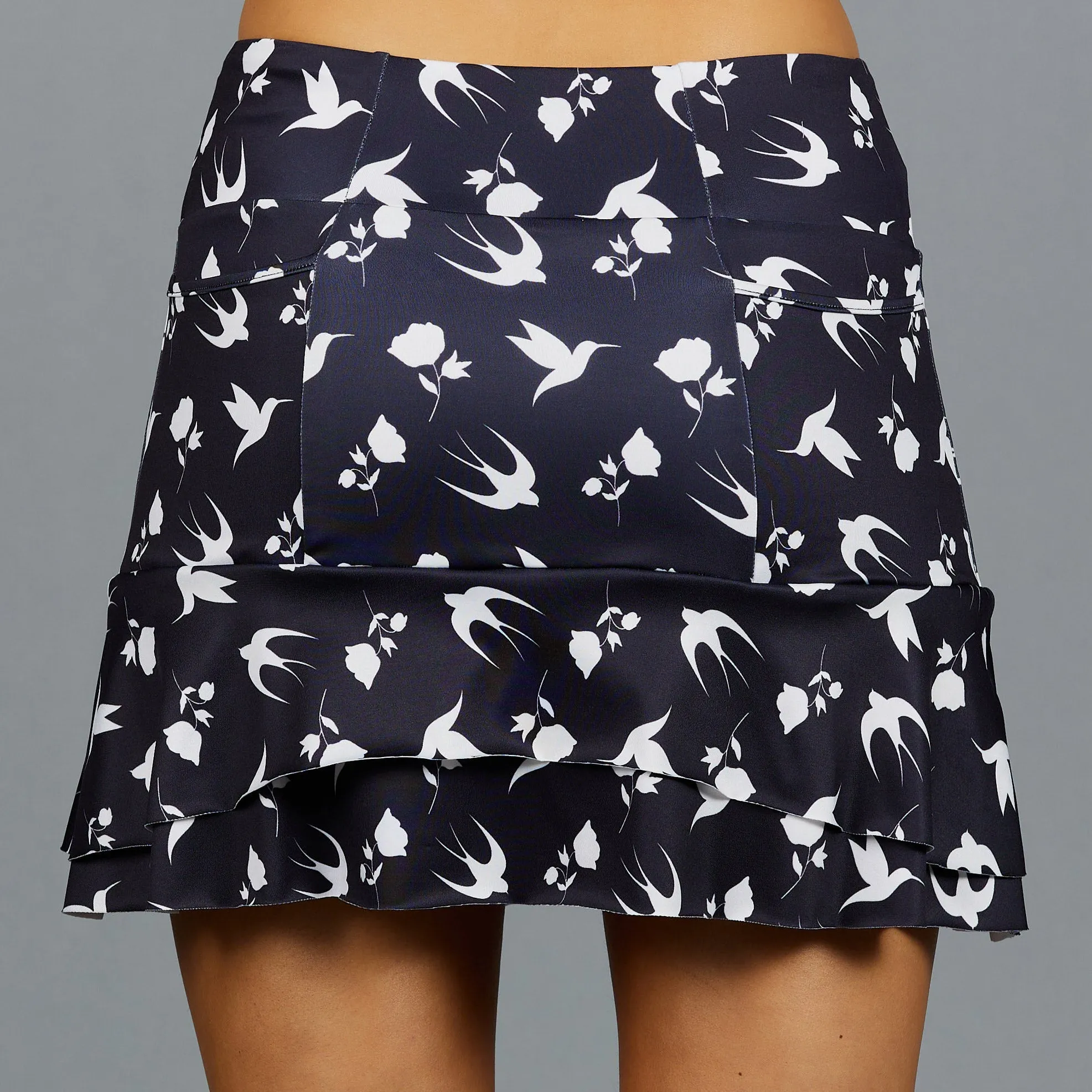 Bird Mid Print Skort