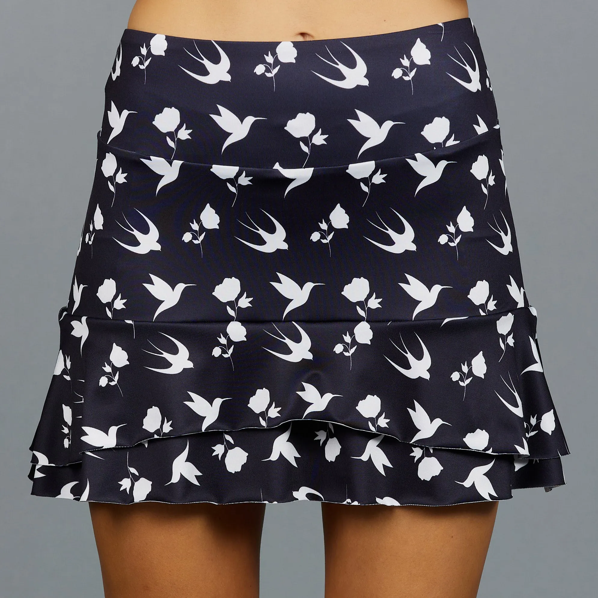 Bird Mid Print Skort