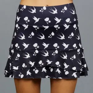 Bird Mid Print Skort