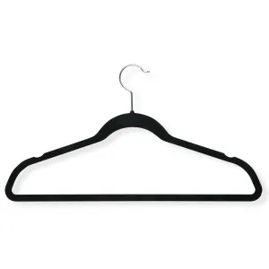 Black Velvet Non-Slip Suit Hangers (50-Pack)