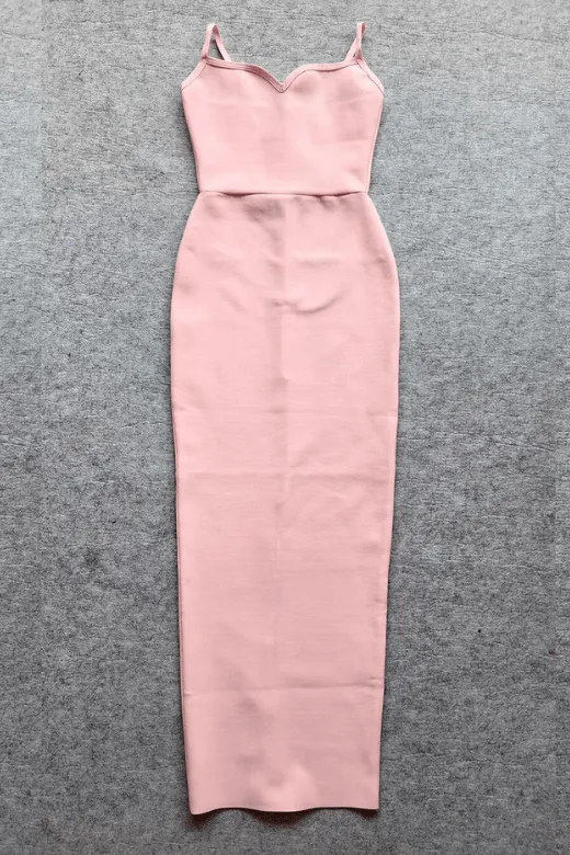 Blanche Bandage Maxi Dress - Dusty Pink