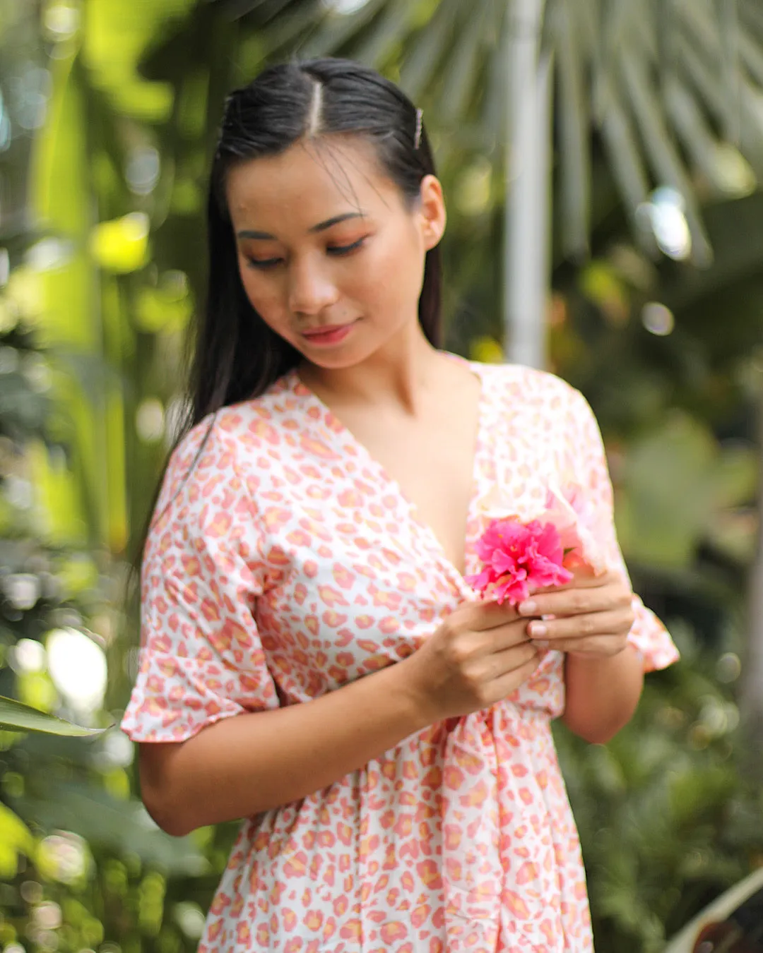 Blush Leopard Bella Short Dress