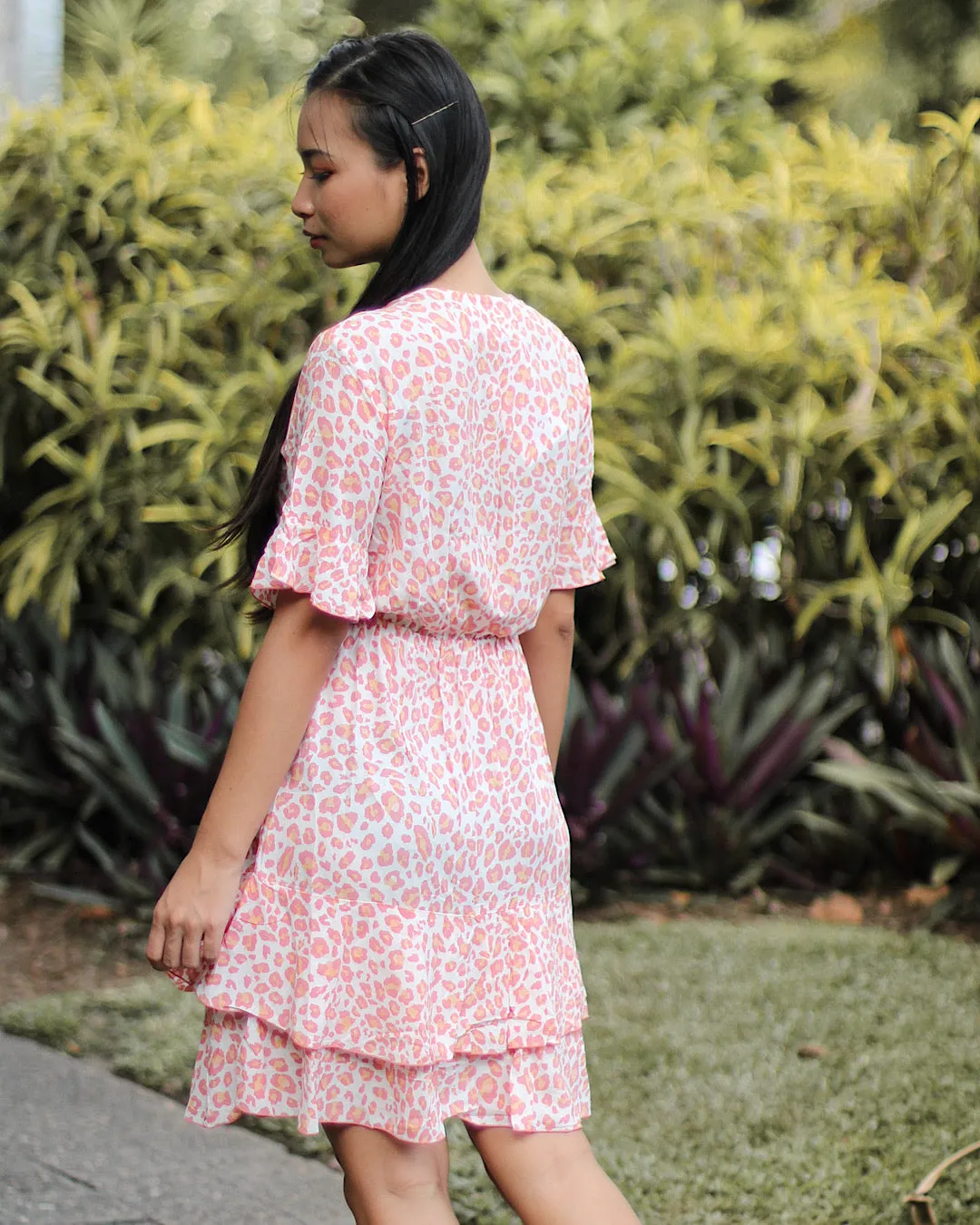 Blush Leopard Bella Short Dress