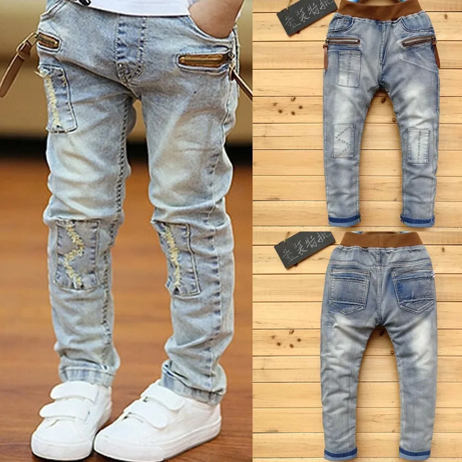 Boys Skinny Jeans Classic Pants