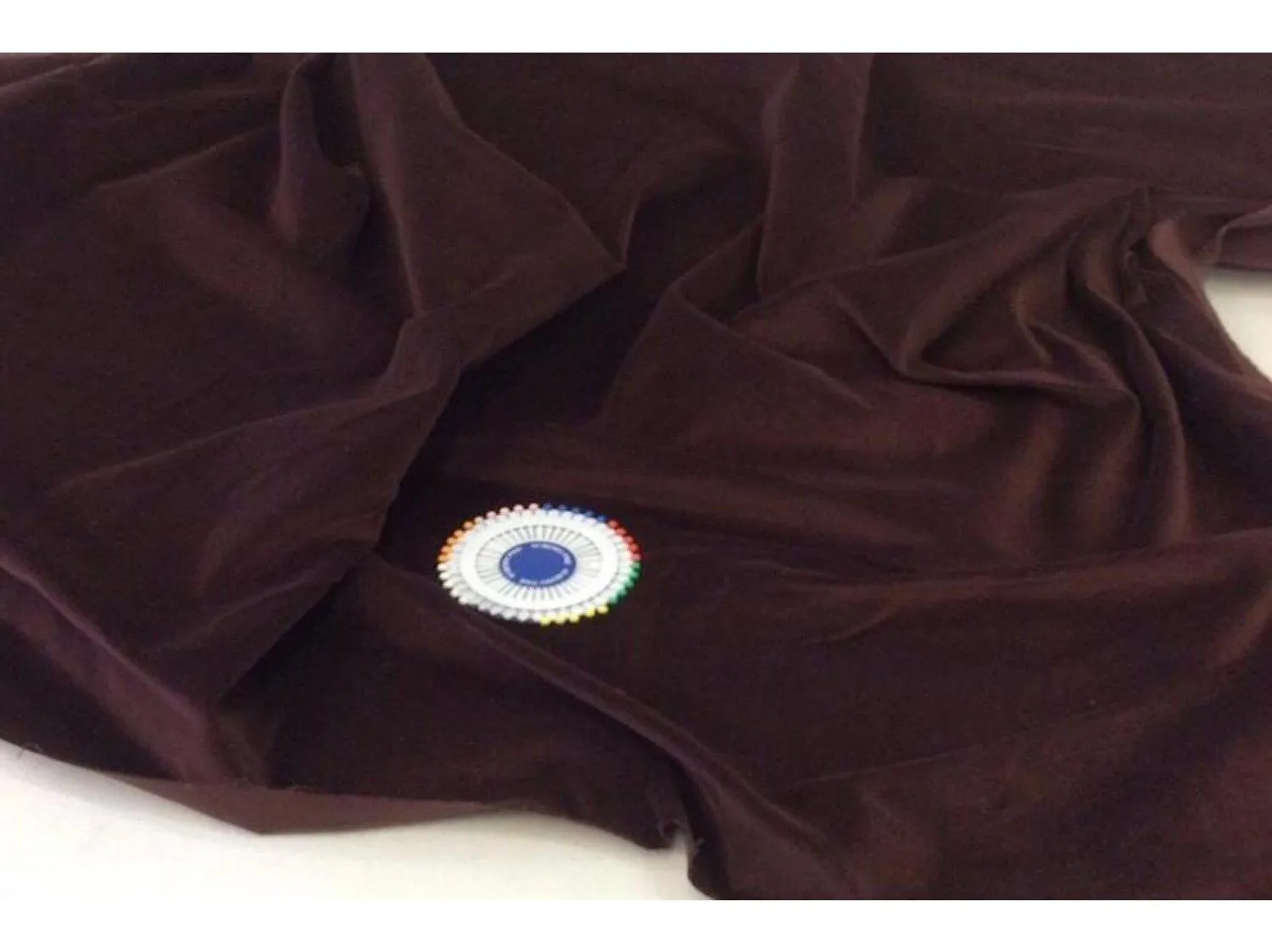 BROWN - Cotton Dressmaking Velvet Fabric - Lightweight FOR Crafting, Cushion Making and Dresses