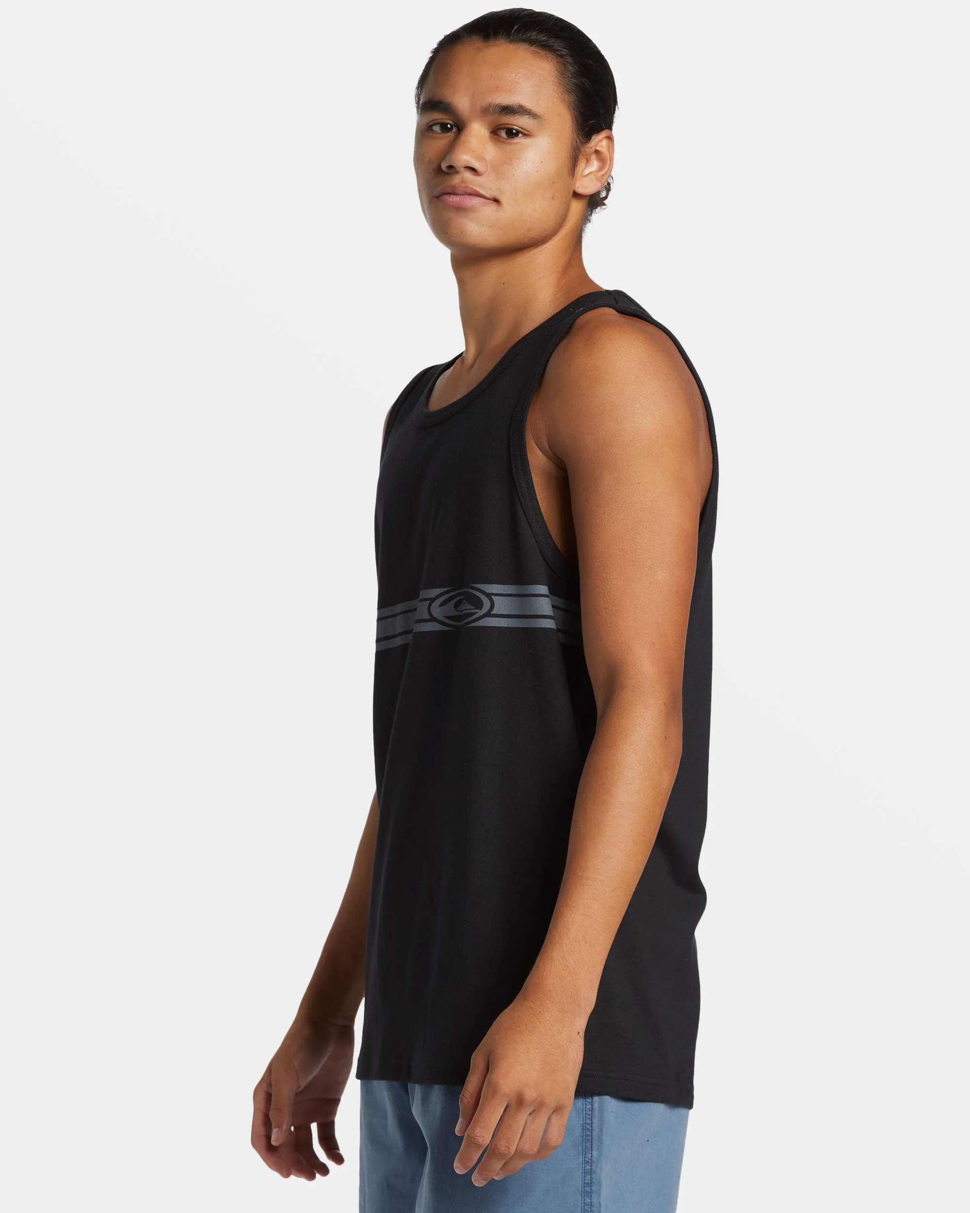 Comp Stripe Tank - Black