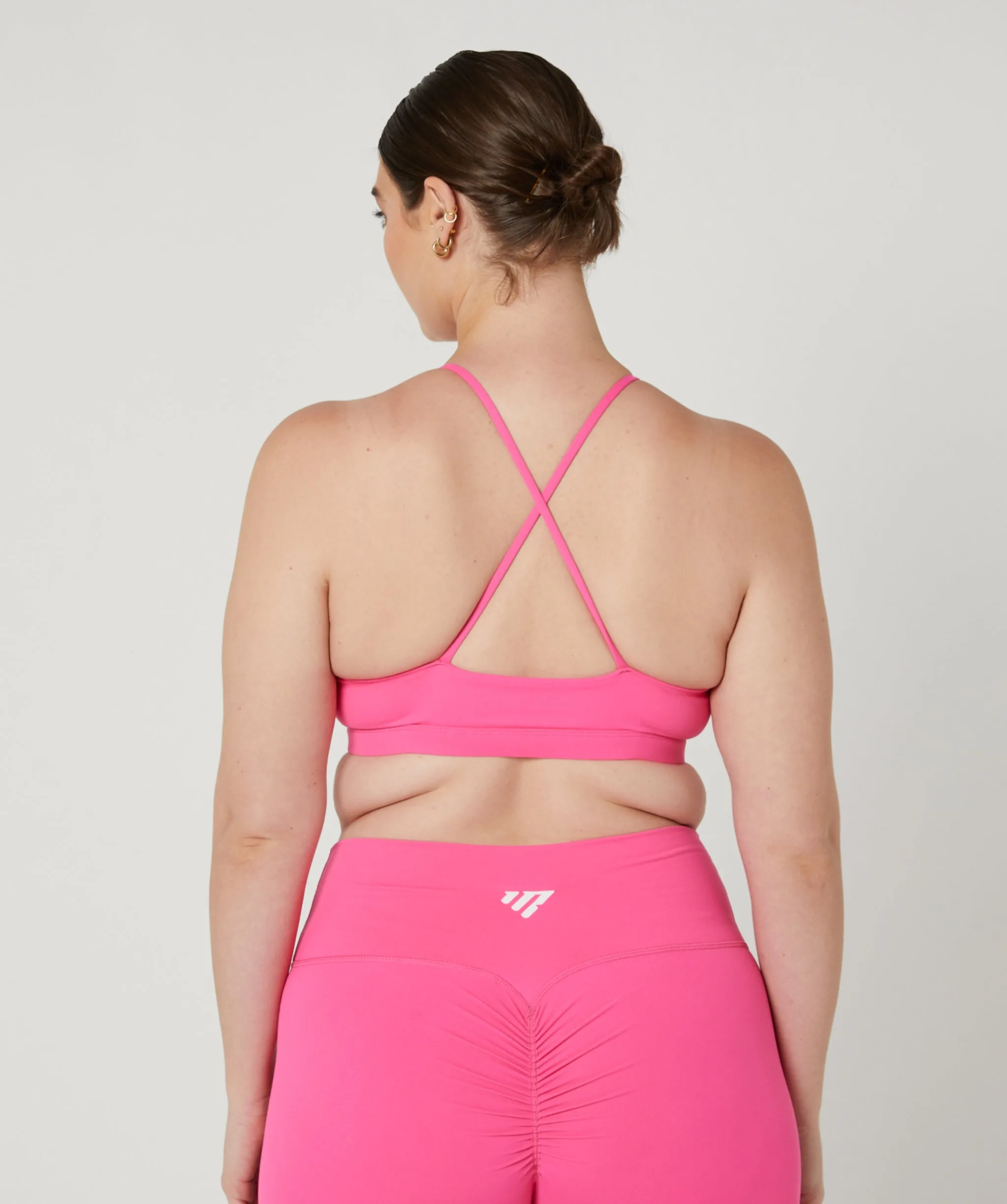 Core Strappy Scrunch Sports Bra Bubblegum Pink