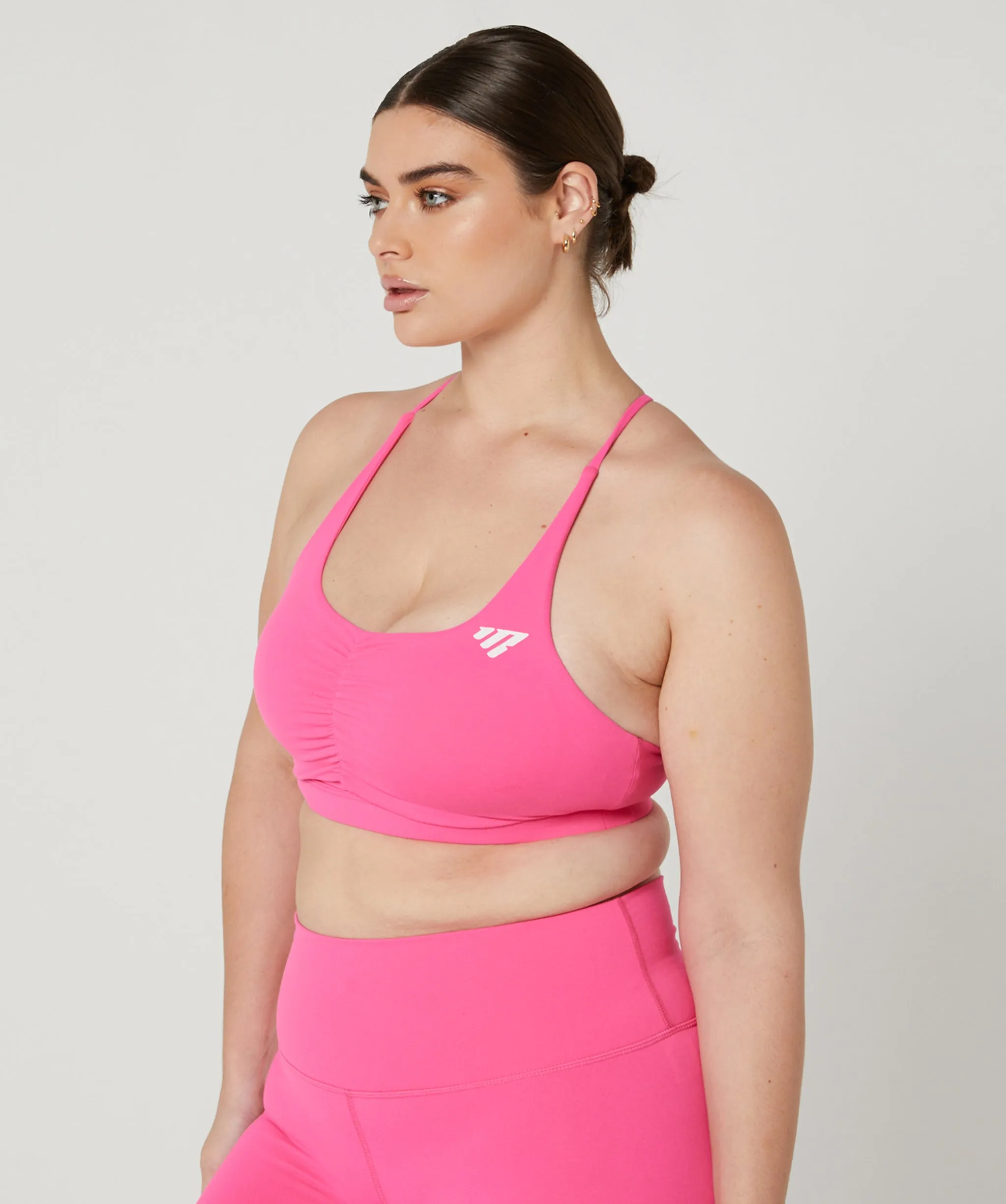 Core Strappy Scrunch Sports Bra Bubblegum Pink