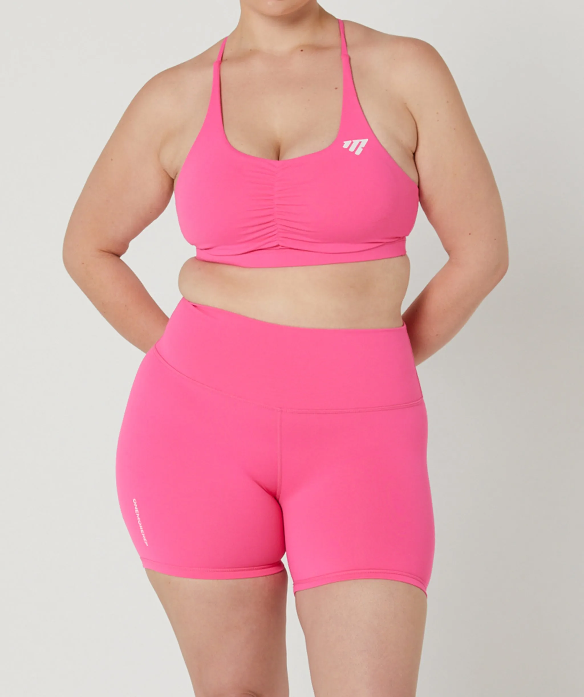 Core Strappy Scrunch Sports Bra Bubblegum Pink