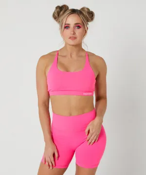 Core Strappy Sports Bra Bubblegum Pink