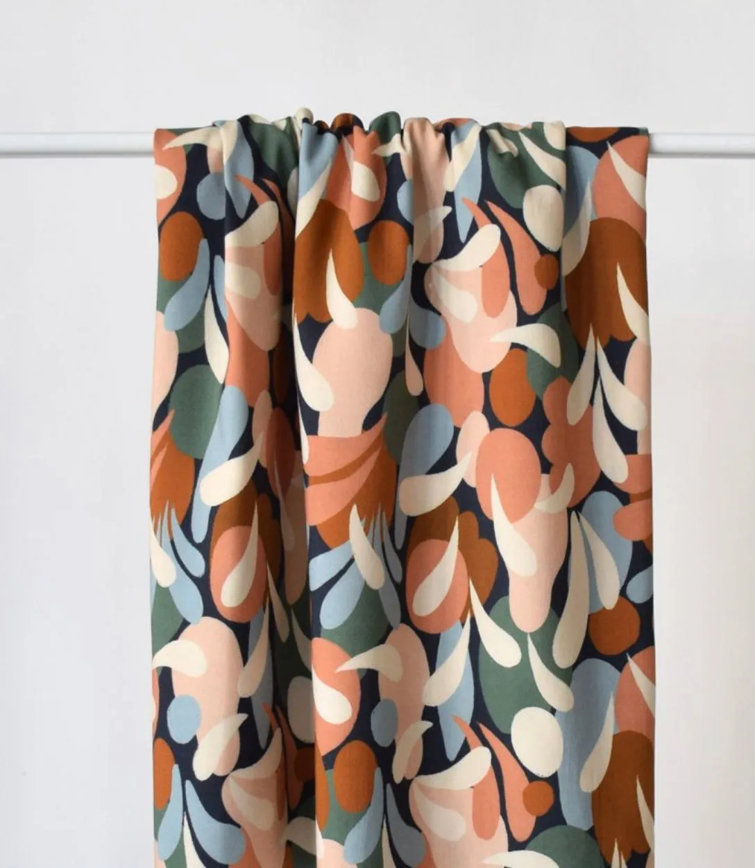 Cousette - Sonora Flowers in Carbon EcoVero Viscose Fabric