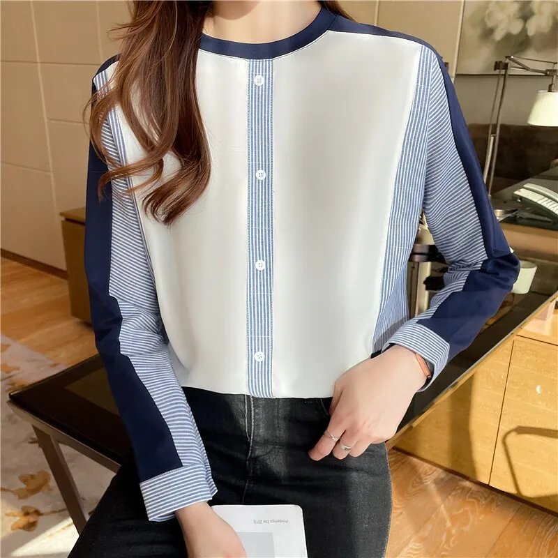 deanwangkt fashion printing ladies shirts Women's Blouses  Spring Summer Long Sleeve Shirts Tops Blusas Mujer