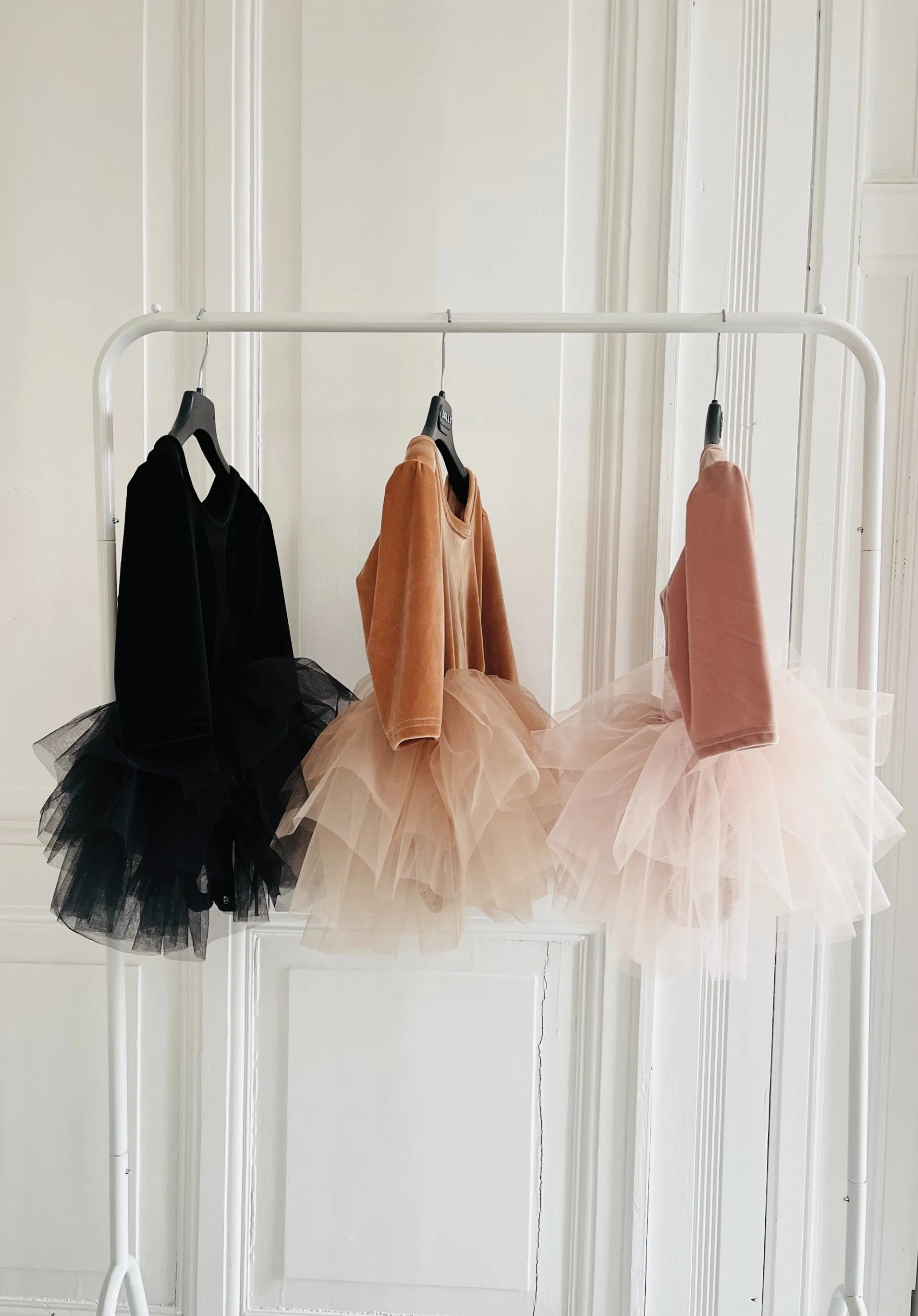 DOLLY UNIVERSE VELVET PLANET TUTU DRESS caramel