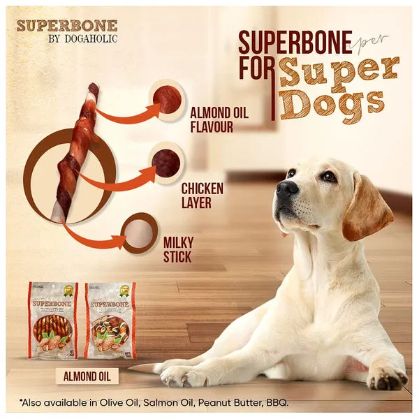 Exclusive Pet Dining Combo: Steel Double Diner Bowls with Anti-Slip Mat   Superbone Salmon Oil Chicken Sticks | 30% OFF