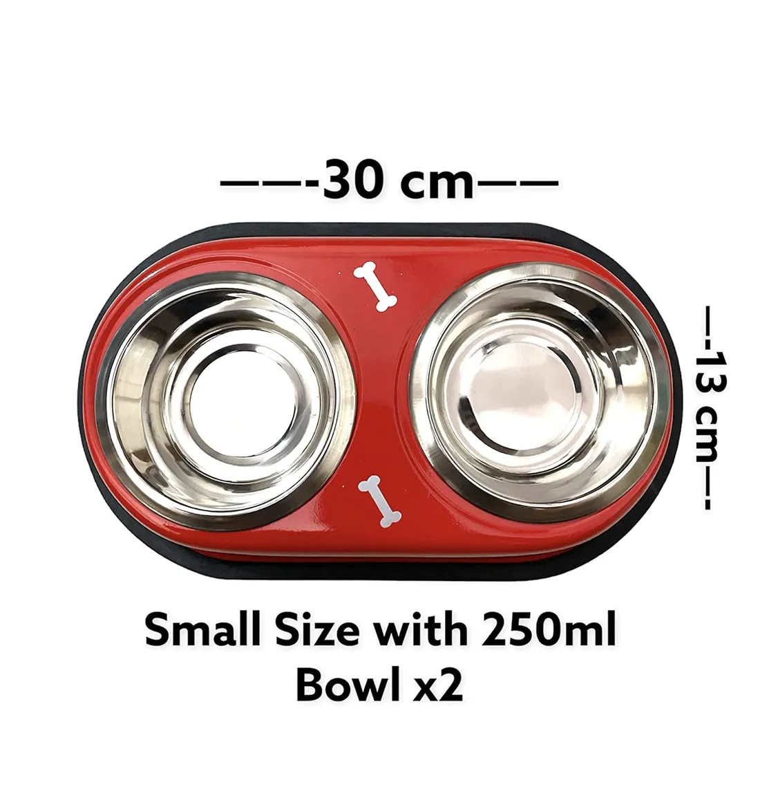 Exclusive Pet Dining Combo: Steel Double Diner Bowls with Anti-Slip Mat   Superbone Salmon Oil Chicken Sticks | 30% OFF