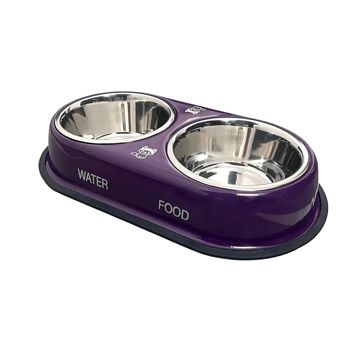 Exclusive Pet Dining Combo: Steel Double Diner Bowls with Anti-Slip Mat   Superbone Salmon Oil Chicken Sticks | 30% OFF