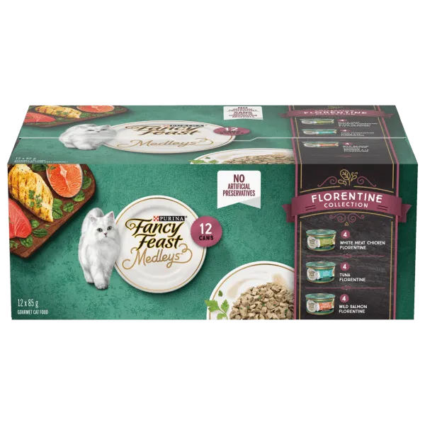 Fancy Feast Medleys Florentine Collection Canned Cat Food Variety Pack