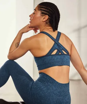 Gymshark Adapt Animal Seamless Sports Bra - Wild | Navy