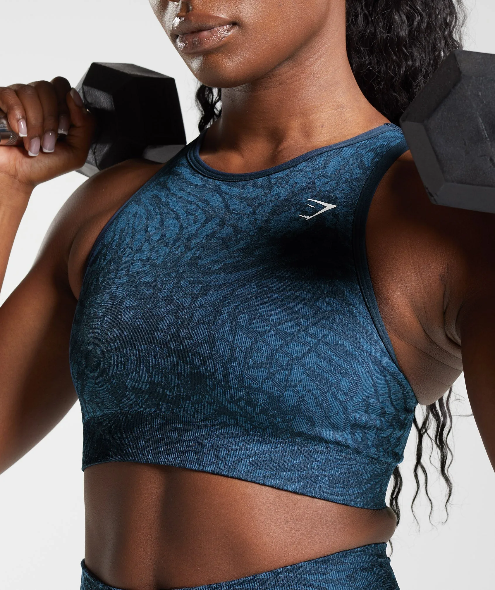 Gymshark Adapt Animal Seamless Sports Bra - Wild | Navy