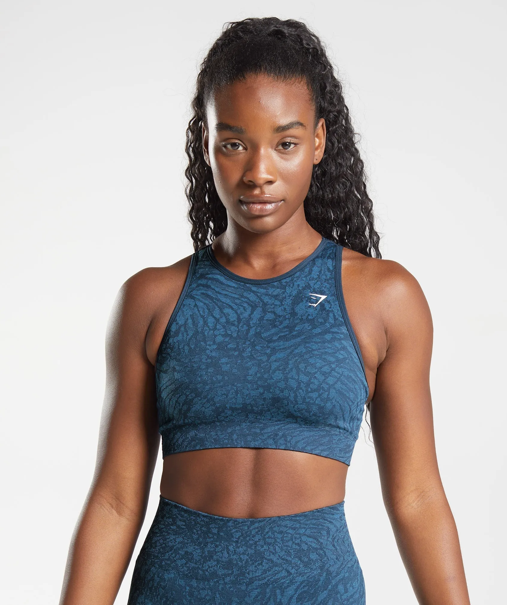 Gymshark Adapt Animal Seamless Sports Bra - Wild | Navy