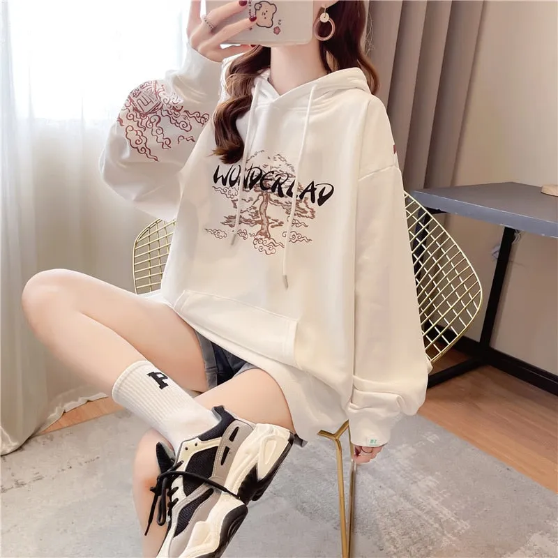 Harajuku Vintage Sakura Sweatshirt Hoodie