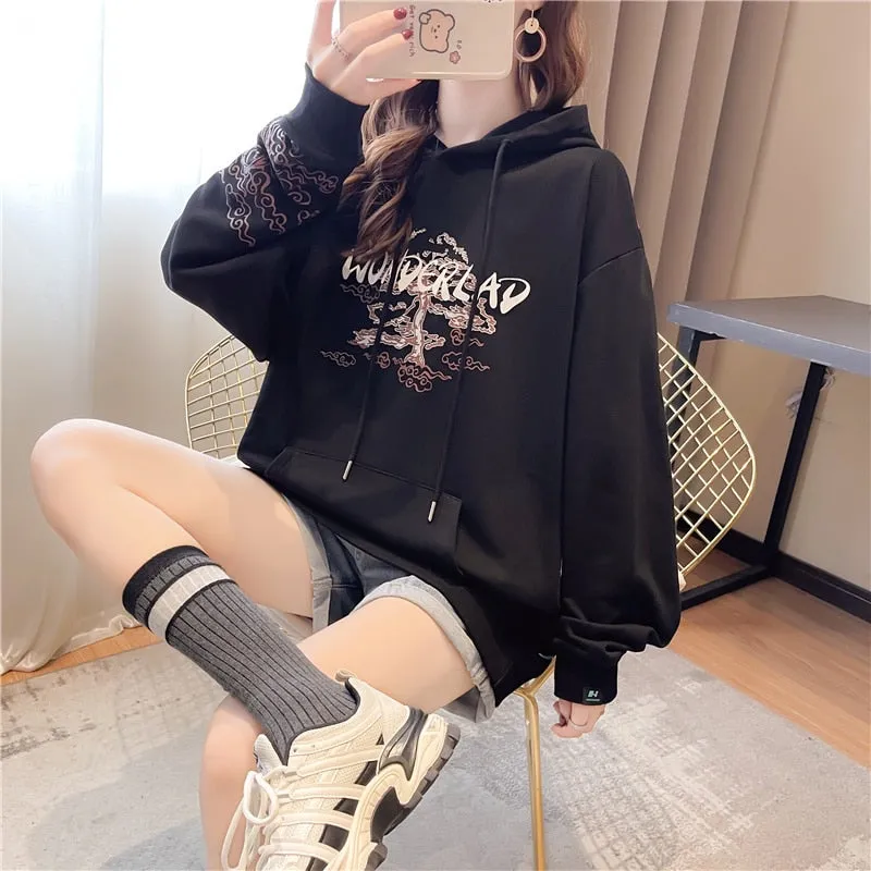 Harajuku Vintage Sakura Sweatshirt Hoodie