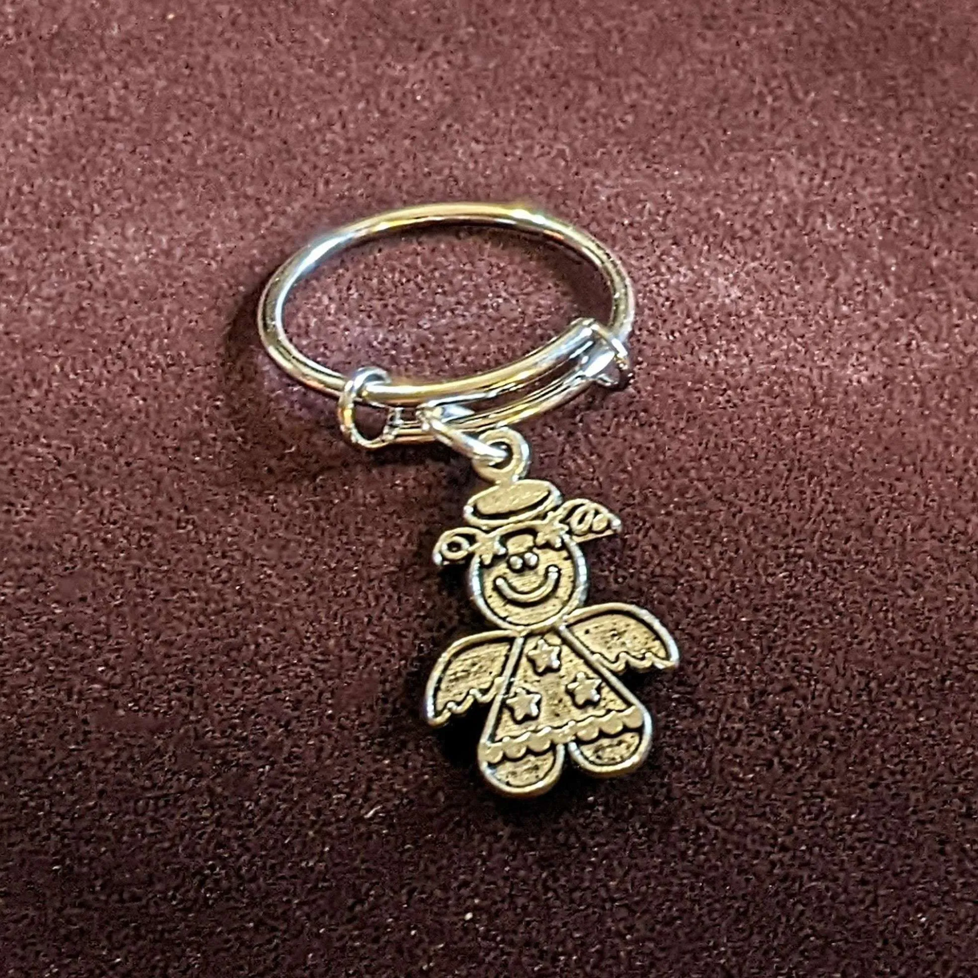 Holiday Angel Expandable Charm Ring