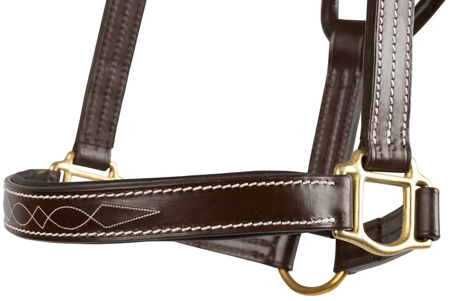 HUNTLEY LEATHER PADDED FANCY STITCH HALTER