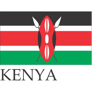 Kenya Embroidered Flag Badge