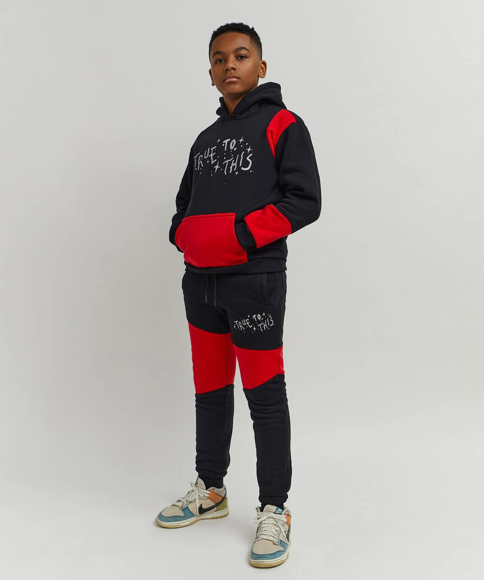 Kids True To This Back Print Hoodie