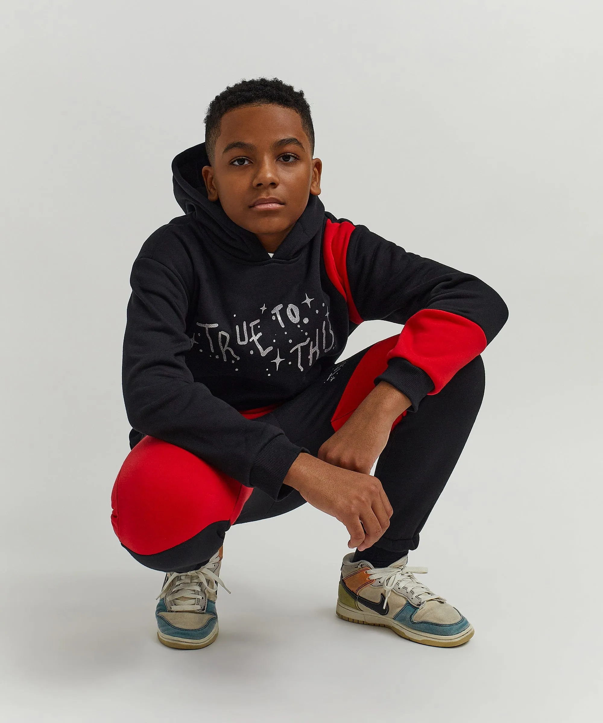 Kids True To This Back Print Hoodie