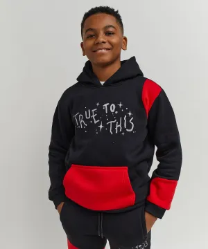 Kids True To This Back Print Hoodie