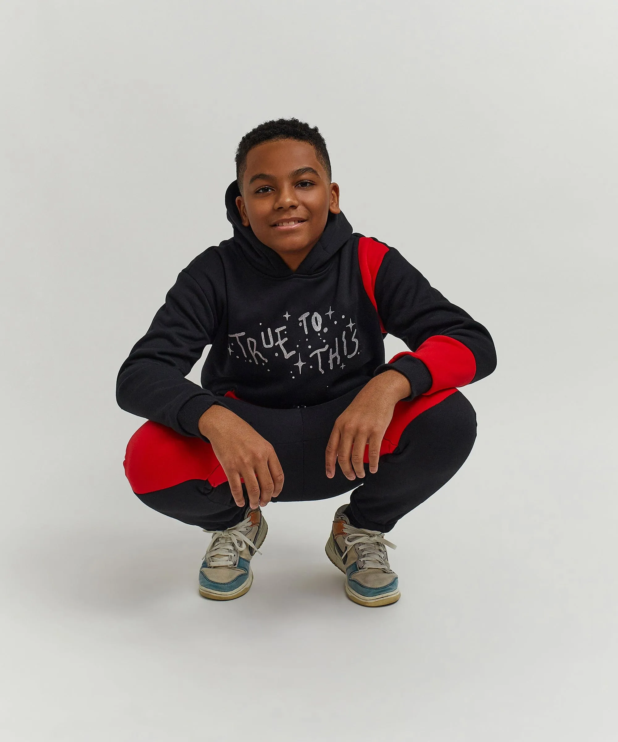 Kids True To This Back Print Hoodie