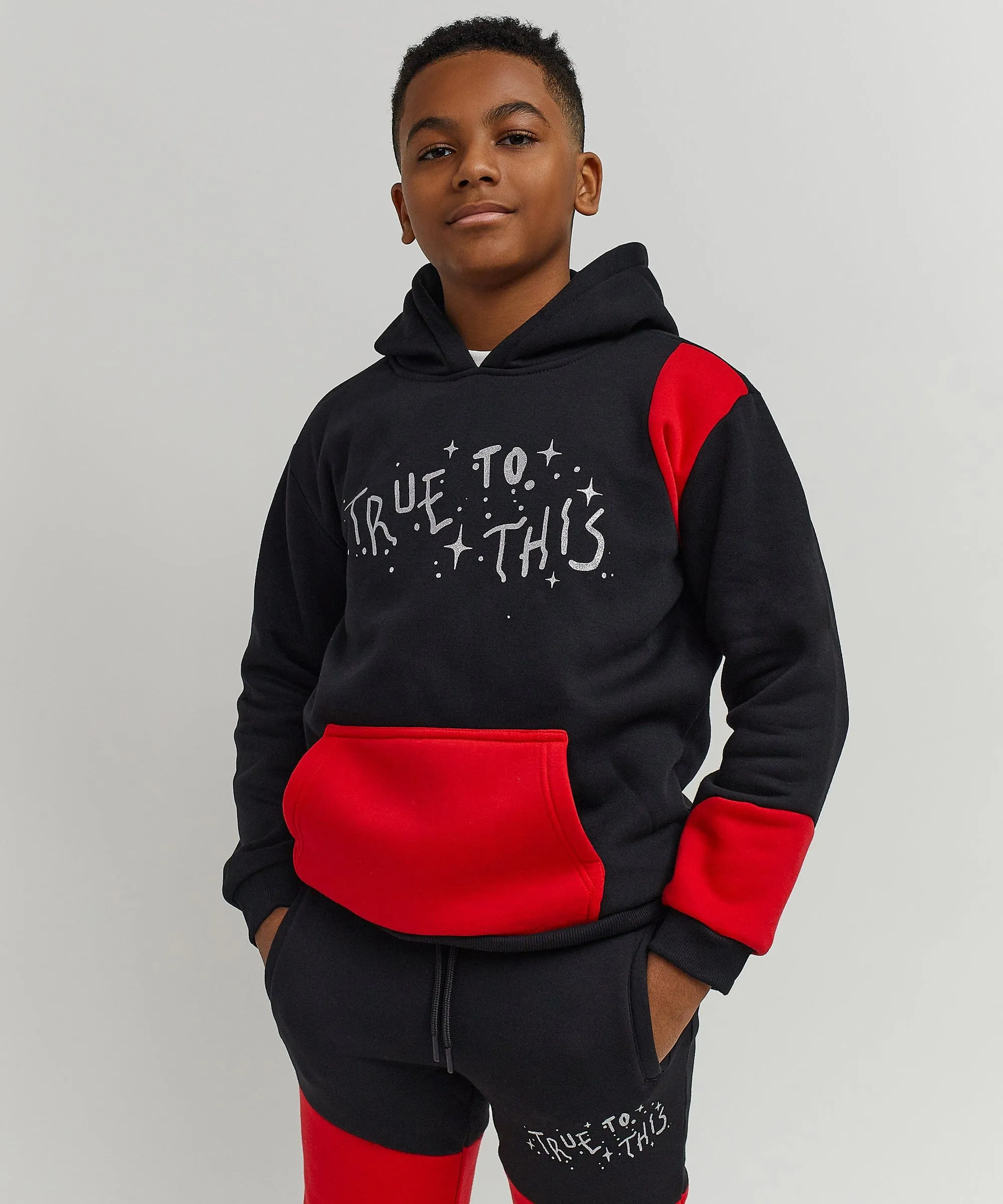 Kids True To This Back Print Hoodie