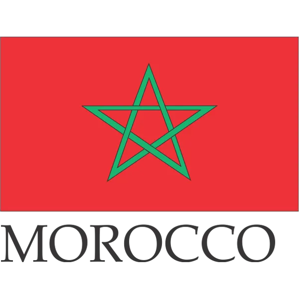 Morocco Embroidered Flag Badge